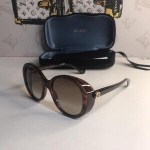 New Authentic Gucci Brown Sunglasses GG0368s 002